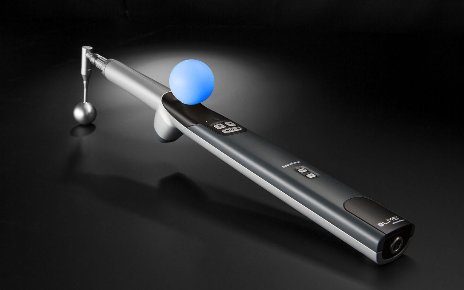 Studio fotografie van de LMS Soundbrush van Siemens Industries Software