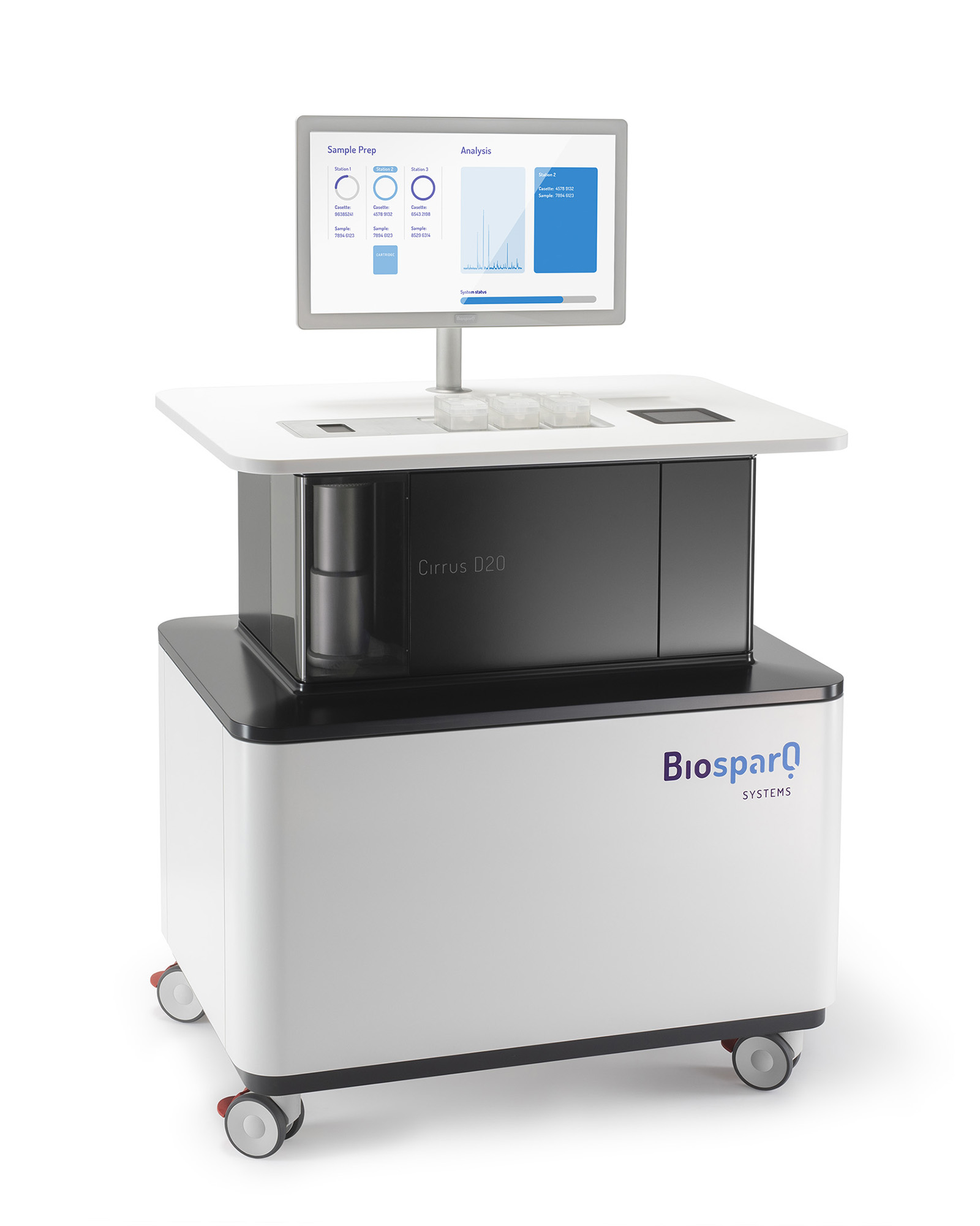 Product fotografie van de BiosparQ Cirrus20D medisch analyse apparaat