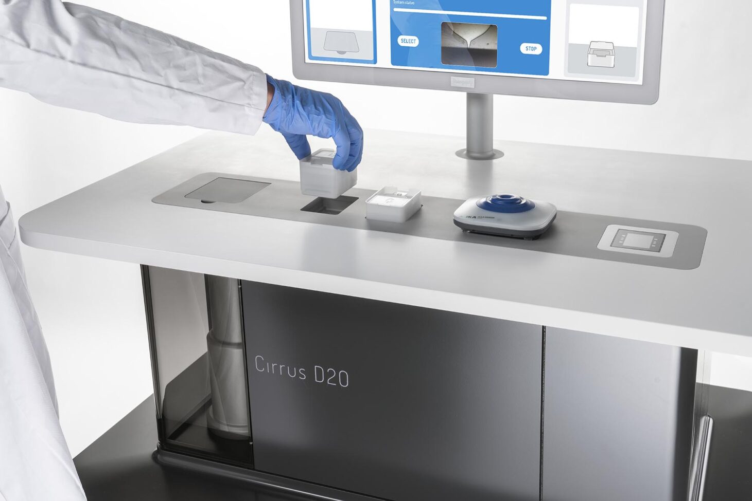 Product fotografie van BiosparQ Cirrus20D medisch analyse apparaat