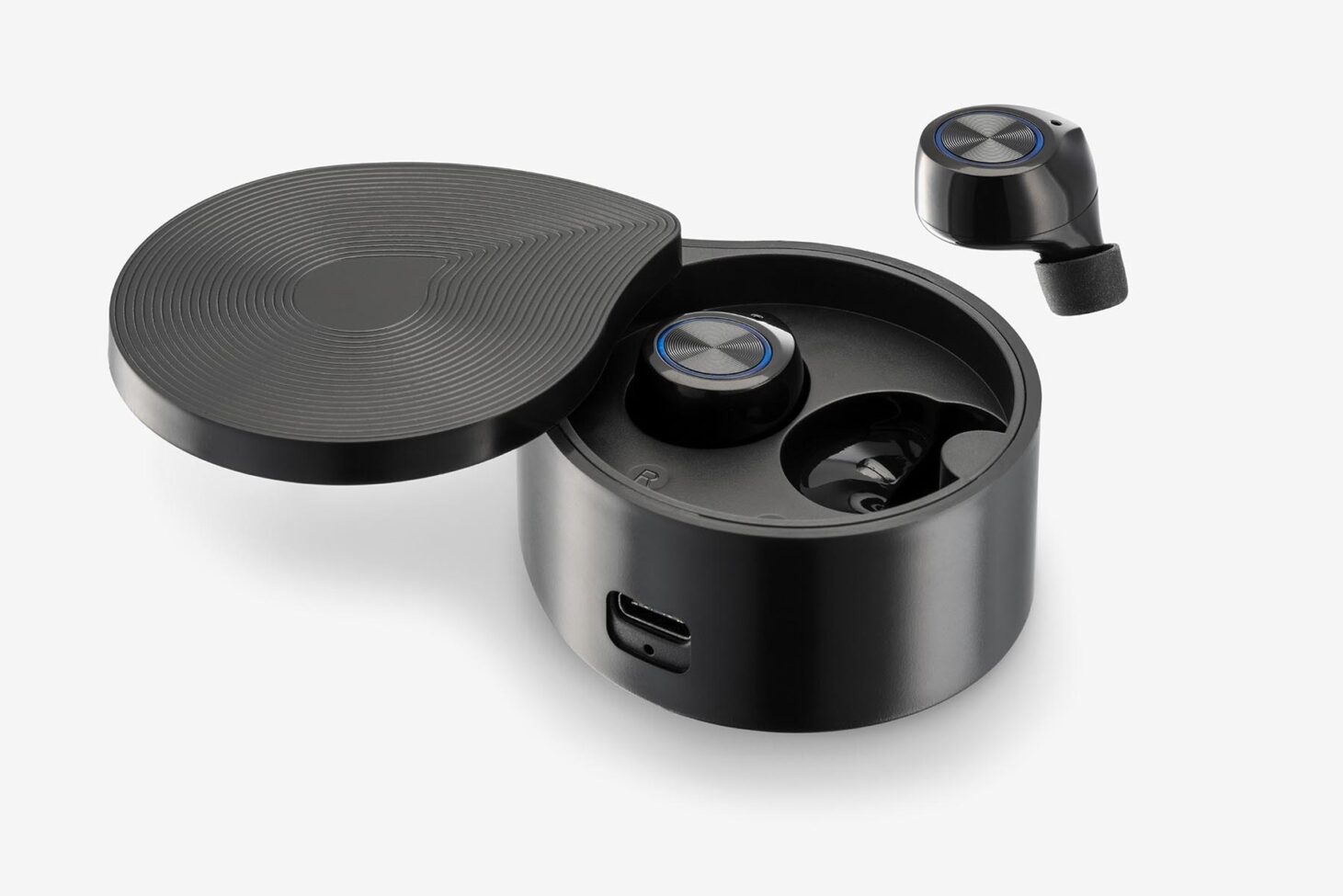 Product fotografie van in-ear buds