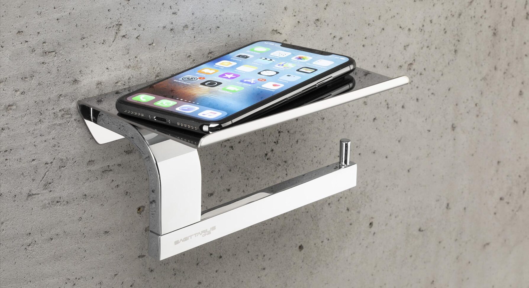 Product fotografie van roestvrij badkamer accessoires van Sagittarius-One