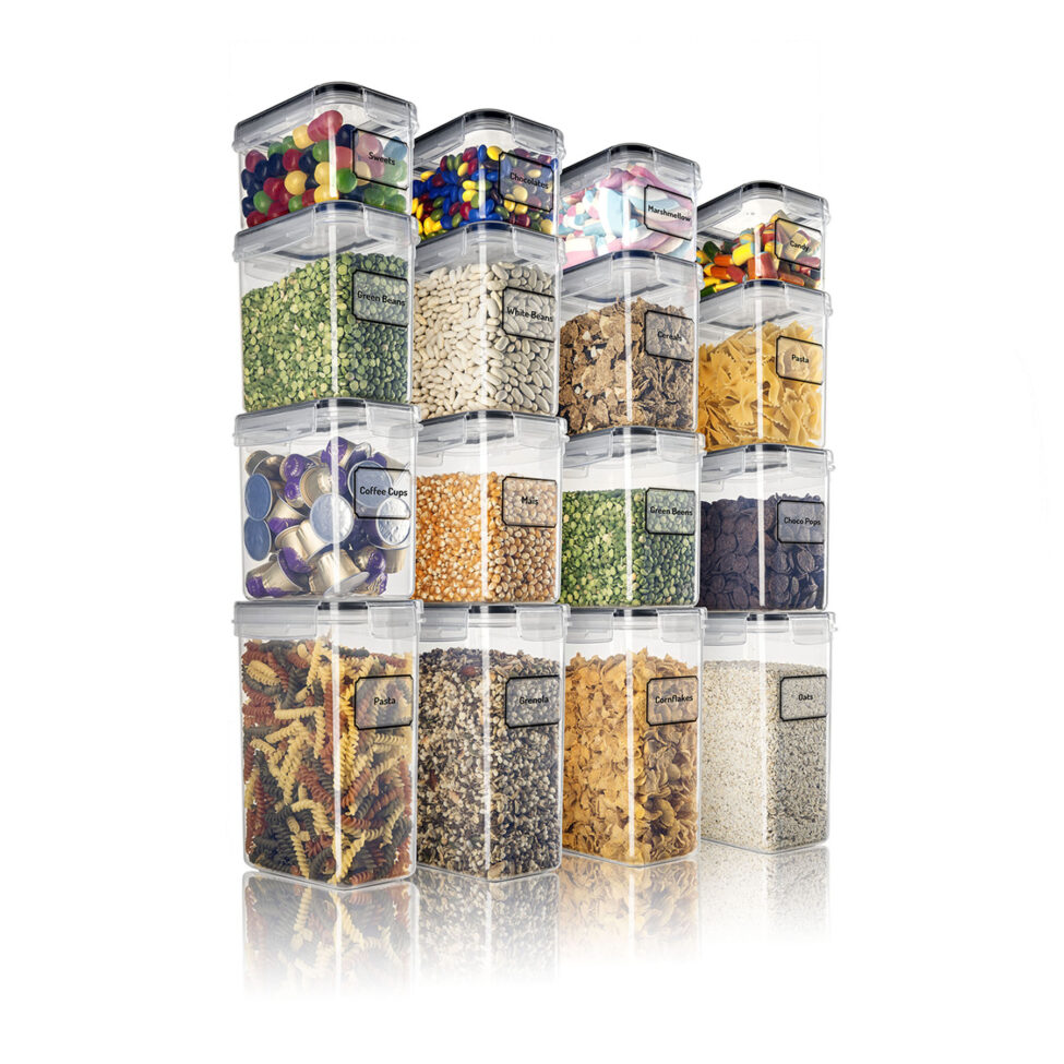 Pack-shot fotografie van food container voor levensmiddelen