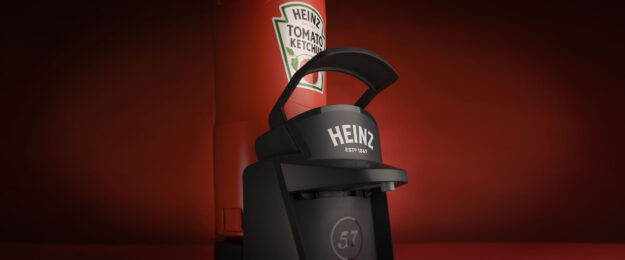 High-end product fotografie van Kraft Heinz EazySauce dispenser