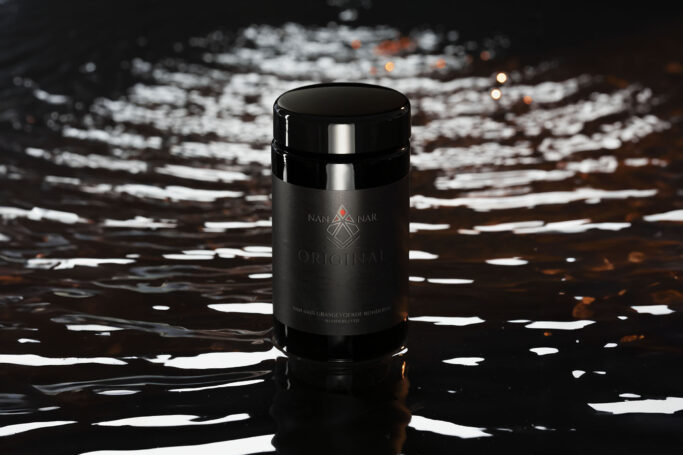 High-end product fotografie voeding supplement NanNar