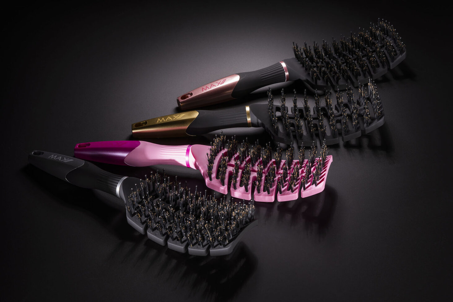 High-end product fotografie van haistyling voor MaxPro